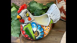 Rustic Talavera Chicken Planter 9quot 33bc378 [upl. by Oicnaneb]