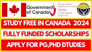 Canada Scholarships  Government of Canada Vanier Graduate Scholarship 20242025 for PG PhD Studies [upl. by Nylrahs]