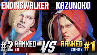 SF6 ▰ ENDINGWALKER 2 Ranked Ed vs KAZUNOKO 1 Ranked Cammy ▰ High Level Gameplay [upl. by Tenaej]