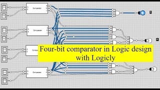 Fourbit comparator in Logic design with Logicly [upl. by Devin]