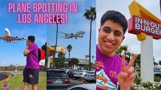 FAMOUS PLANE SPOTTING in LOS ANGELES  5 SAAL KA SAPNA SACH HOGAYA [upl. by Leyes]