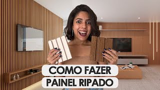 12 IDEIAS DE COMO FAZER PAINEL RIPADO GASTANDO POUCO [upl. by Okihsoy]