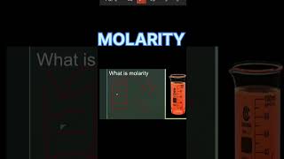 MOLARITY educationalvideo chemistry shorts shortviralvideo [upl. by Alethea]