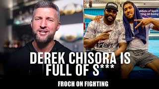 quotDerek Chisora talks ABSOLUTE Squot Carl Froch FIRES BACK amp SLAMS Chisora over Anthony Joshua claim [upl. by Lehctim]