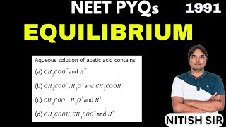 Aqueous solution of acetic acid contains [upl. by Einahpet1]