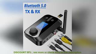 Top BEST Bluetooth 50 Transmitter Receiver Stereo AUX 35mm Jack RCA Optical C [upl. by Haidabej512]