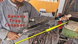 Making A DoubleBladed Knife For HomeAnimal Raisers  Banana Tree Chopper [upl. by Nyliahs]