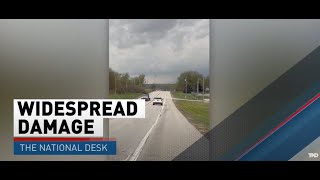 Catastrophic damage in Nebraska after tornado touches down The National Desk shows you the damage [upl. by Hteik]