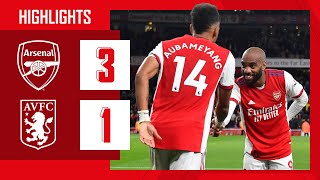 HIGHLIGHTS  Arsenal vs Aston Villa 31  Partey Aubameyang Smith Rowe [upl. by Niatsirt]