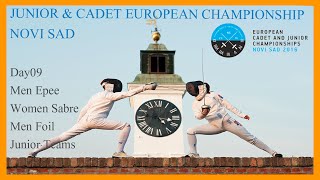 JUNIOR EUROPEAN CHAMPIONSHIP  Team Men Epee Foil Women Sabre  Finals [upl. by Maltzman]