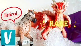 Unboxing Rare and Retired Schleich Horses and other creatures  Secondhand Schleich Unboxing [upl. by Idonna516]