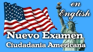 NUEVO EXAMEN PARA CIUDADANIA AMERICANA EN INGLES 2016 2017 [upl. by Ahsekin135]