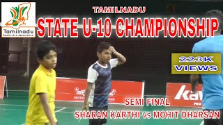 Tamilnadu U10 State Championship Badminton Matches  Semi Final [upl. by Silenay384]