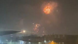 METRO MANILA 2023 NEW YEAR’S EVE FIREWORKS VIEW FROM THE PLANE touristeriluzel [upl. by Justus]