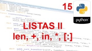 Listas II  15  Python básico para gente de C C y Java [upl. by Lenhart]