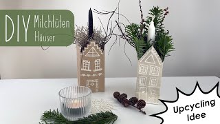 DIY Milchtüten Häuschen  Upcycling  Basteln mit Tetra Pak  Zero Waste [upl. by Nahtanoj38]