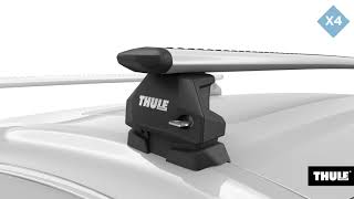 Thule 710700 Evo Fixpoint  Mounting Tutorial  roofrackscouk [upl. by Adlin104]