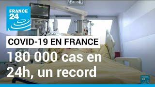 Covid19 en France  un record absolu de contamination en 24 heures avec 180 000 nouveaux cas [upl. by Essenaj]