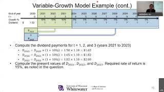 Stock Valuation Using Variable Growth Model  An Example [upl. by Endres]