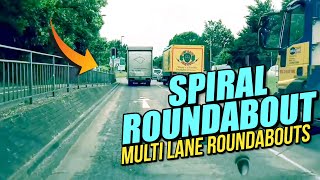 Spiral Roundabout  Multi Lane roundabouts UK [upl. by Nolak]