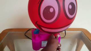 BLOWING GIANT RED BALLOON WITH BALLOON MACHINE [upl. by Mendelson39]