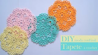 Carpeta mini tapete a crochet paso a paso [upl. by Aehtrod277]