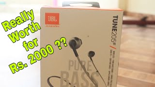 JBL TUNE 205 BT Bluetooth Earphones Review After 2 Days  Really worth [upl. by Euqinwahs800]