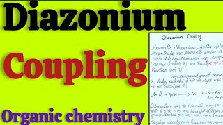 Diazonium coupling in hindi  Organic chemistry MSc hindi notesRitikahennatutorial [upl. by Koller]