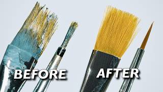 How to Clean and Restore Your Paint Brushes 5 steps to make your brushes live again [upl. by Nohpets]