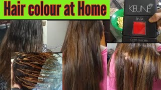 Hair colour at Home  Hair dye at Home  Cap Streaking with base colour  Real Beauty Secrets [upl. by Yraillih]