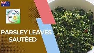 Parsley Leaves Sautéed Mallum  පාස්ලී කොළ මැල්ලුම [upl. by Marla]