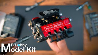 Build a Toyan V8 Engine  Speed Build  Stirlingkit [upl. by Seidler]