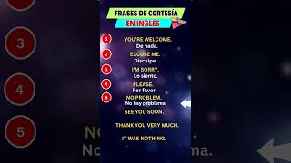 FRASES DE CORTESÍA EN INGLÉS QUE DEBES SABER🔥🚀 [upl. by Evangeline]