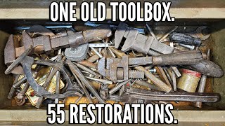 I Bought an Old Toolbox Filled with Dozens of Rusty Antiques to Restore Was it Worth it [upl. by Macswan935]