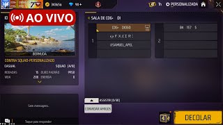 🔴 LIVE DE FREE FIRE AO VIVO 💜 LIVE FF AO VIVO 💙 SALA PERSONALIZADA 4X4 E X1 DOS CRIA AO VIVO 💚 [upl. by Lekim]