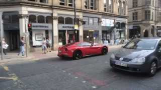 Mario Balotelli drives around Manchester in Red Ferrari [upl. by Hudson]