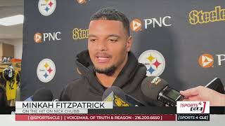 Steelers Safety Minkah Fitzpatrick Addresses His Hit on Nick Chubb  Sports4CLE 92123 [upl. by Kosiur426]