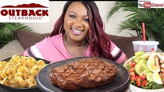 STEAK MUKBANG  OUTBACK STEAKHOUSE MUKBANG [upl. by Yttel]