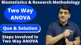 Part 4 Two Way ANOVA  Question amp Solution  Steps Involved in Two Way ANOVA  Analysis of Variance [upl. by Val]