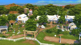 HUGE FAMILY RANCH 🌾 amp Guest House  The Sims 4 Horse Ranch  Stop Motion No CC [upl. by Golightly]