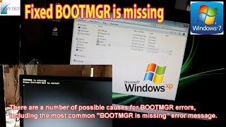 How to Fix BOOTMGR Is Missing Errors 2017 Sửa lỗi BOOTMGR is missing khởi động win [upl. by Liliane]