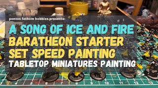 Baratheon Starter Set  ASOIAF Miniature Speed Painting [upl. by Garrek]