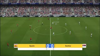 Spain vs Serbia  Uefa Nations League  Live Football Match  4K [upl. by Labinnah]