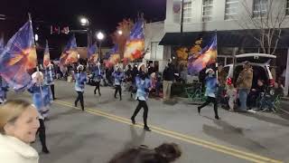 Sanford NC Christmas Parade 2022  Overhills High School Spring Lake Marching Jaguars [upl. by Daveda487]