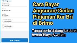 Cara Bayar Angsuran Bri Lewat Brimo  Cara Bayar Pinjaman Kur Bri di Brimo [upl. by Yruok]