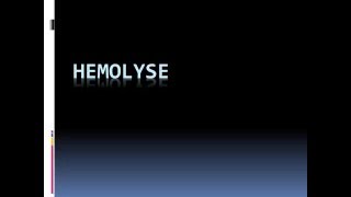 HEMATOLOGIE HEMOLYSE [upl. by Ydissak200]