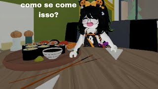 como se come isso Escape The Sushi Restaurant OBBY [upl. by Coffey]