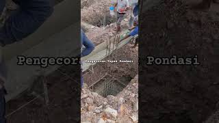 Foundation Footing Casting videoshort trending contruction [upl. by Lillis263]