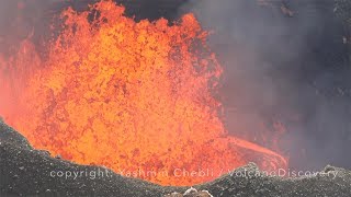 Spectacular footage inside a volcano next to boiling lava lake  Ambrym volcano Sep 2018 [upl. by Cesar]