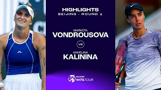 Marketa Vondrousova vs Anhelina Kalinina  2023 Beijing Round 1  WTA Match Highlights [upl. by Narton]